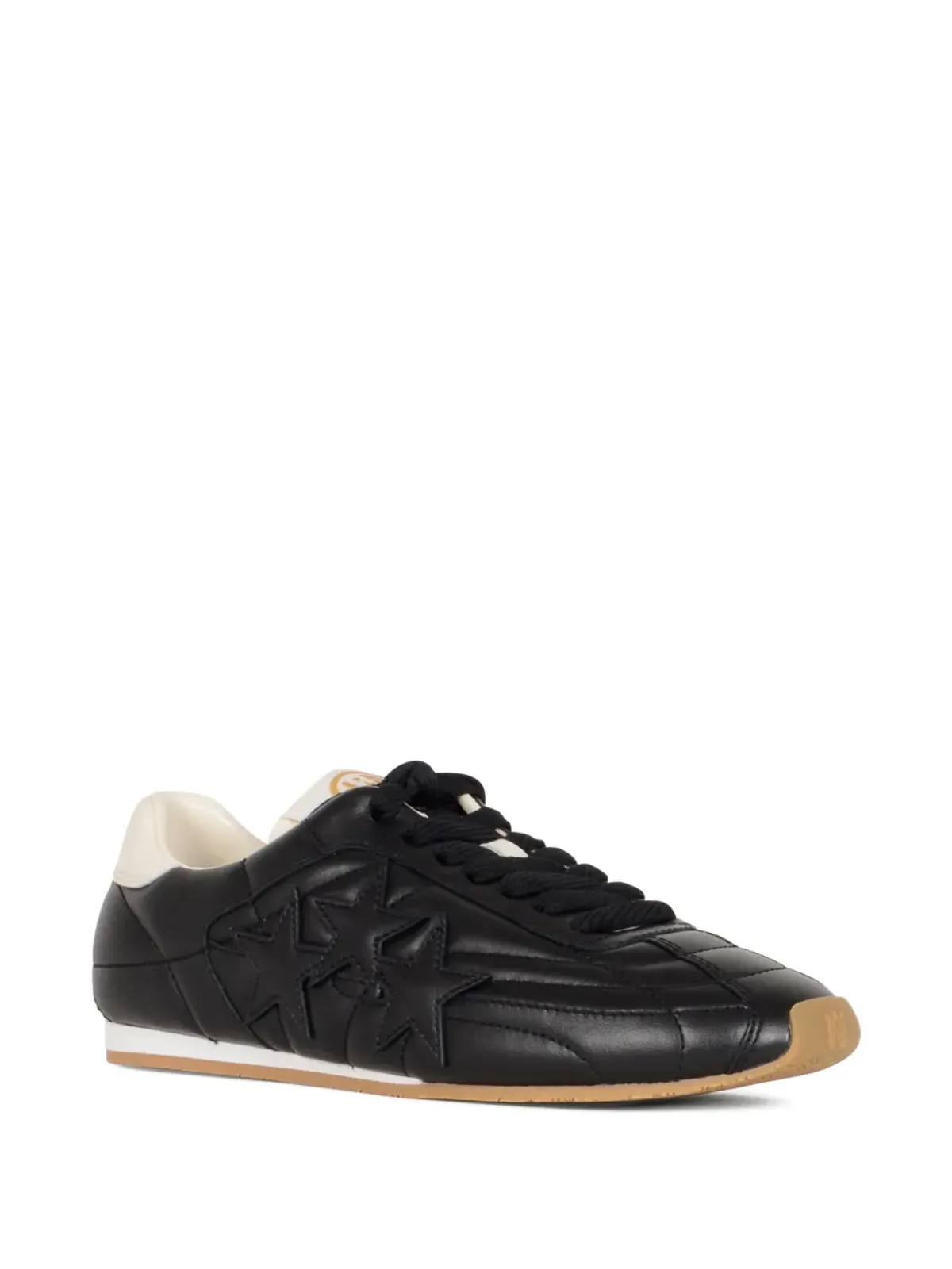 AMIRI Pacific Flat スター柄キルトレザー スニーカー ブラック - 画像2
