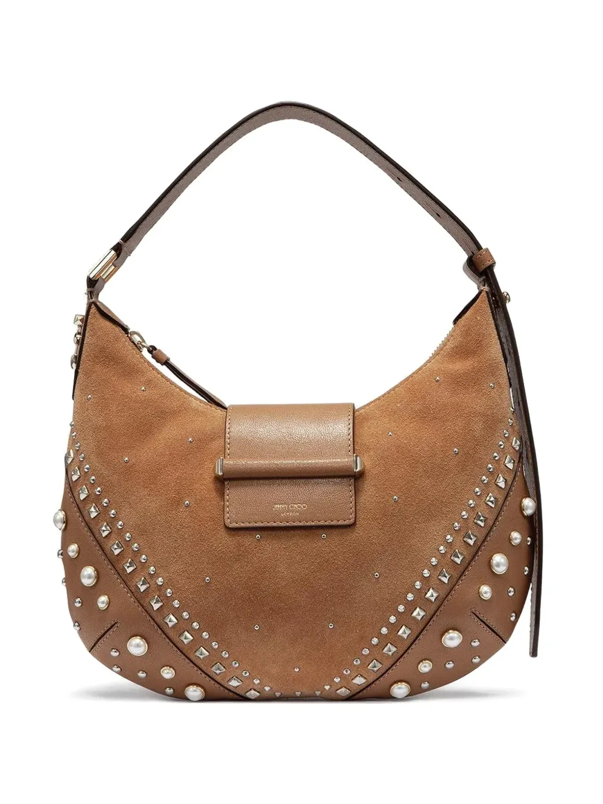 Jimmy Choo Bar Hobo スタッズ装飾ショルダーバッグ - 画像1