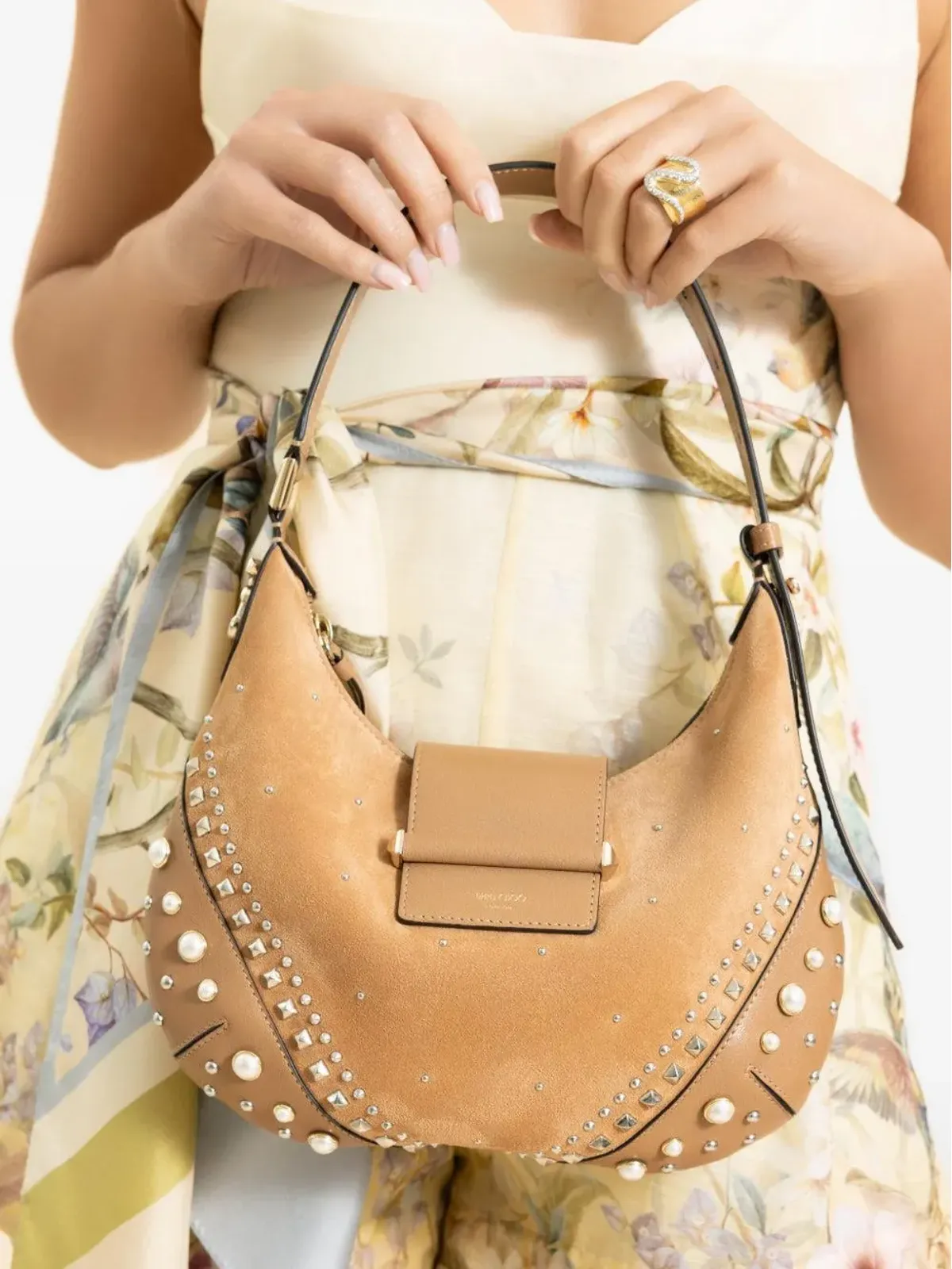 Jimmy Choo Bar Hobo スタッズ装飾ショルダーバッグ - 画像3