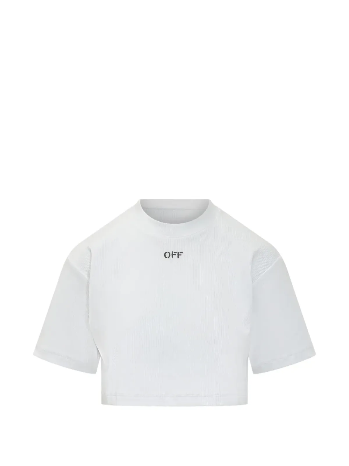 Off-White オフスタンプ リブ編みTシャツ - 画像1