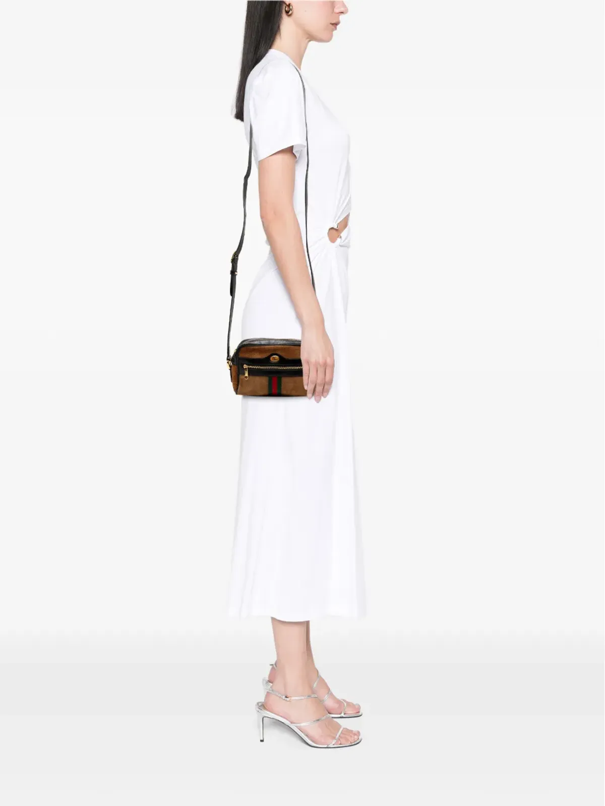 Gucci ビンテージ ミニスエード オフィディア クロスボディバッグ - ブラウン - 画像2