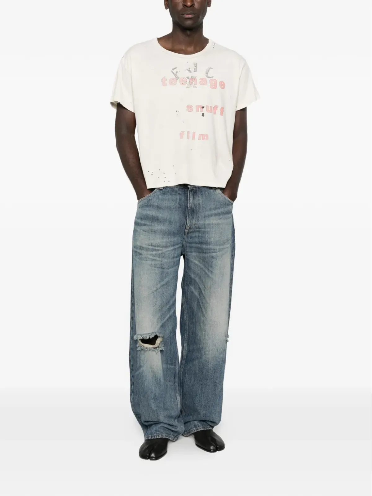 Enfants Riches Déprimés ティーンエイジ・スナフ distressed graphic Tシャツ - 画像2