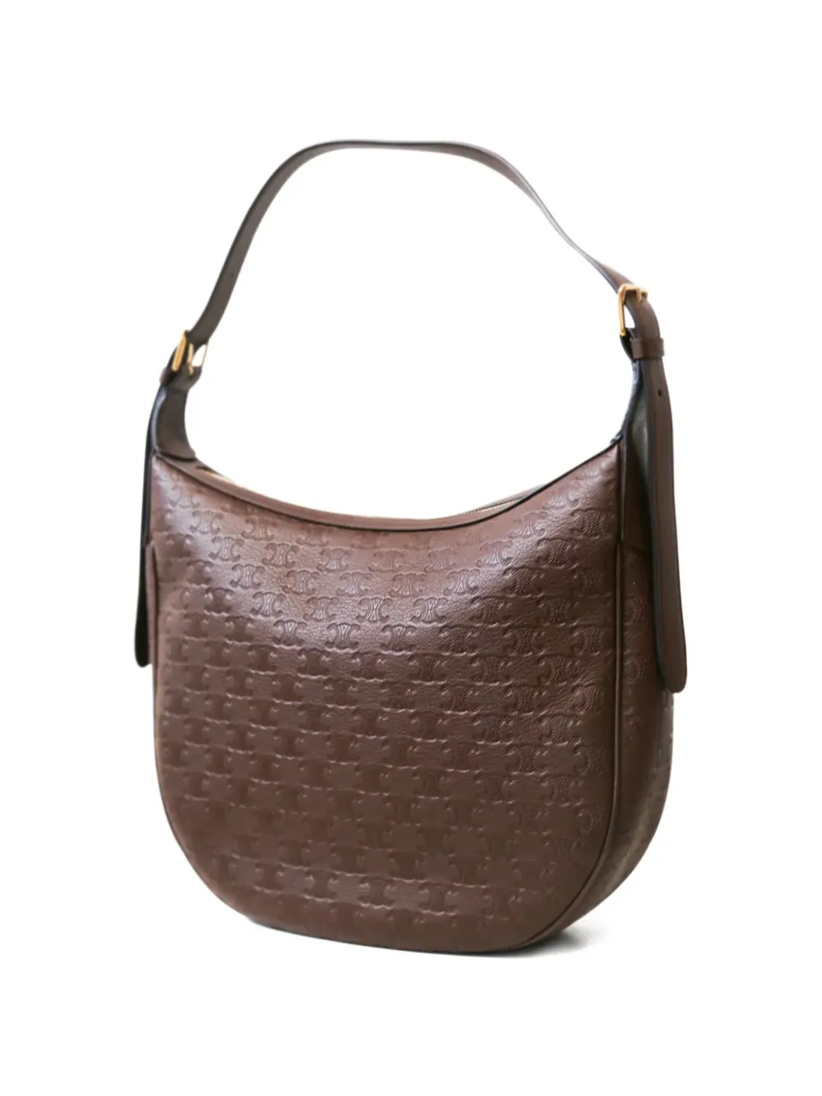 Celine Pre-Owned ヘロワイス モノグラム レザー ショルダーバッグ - 画像3