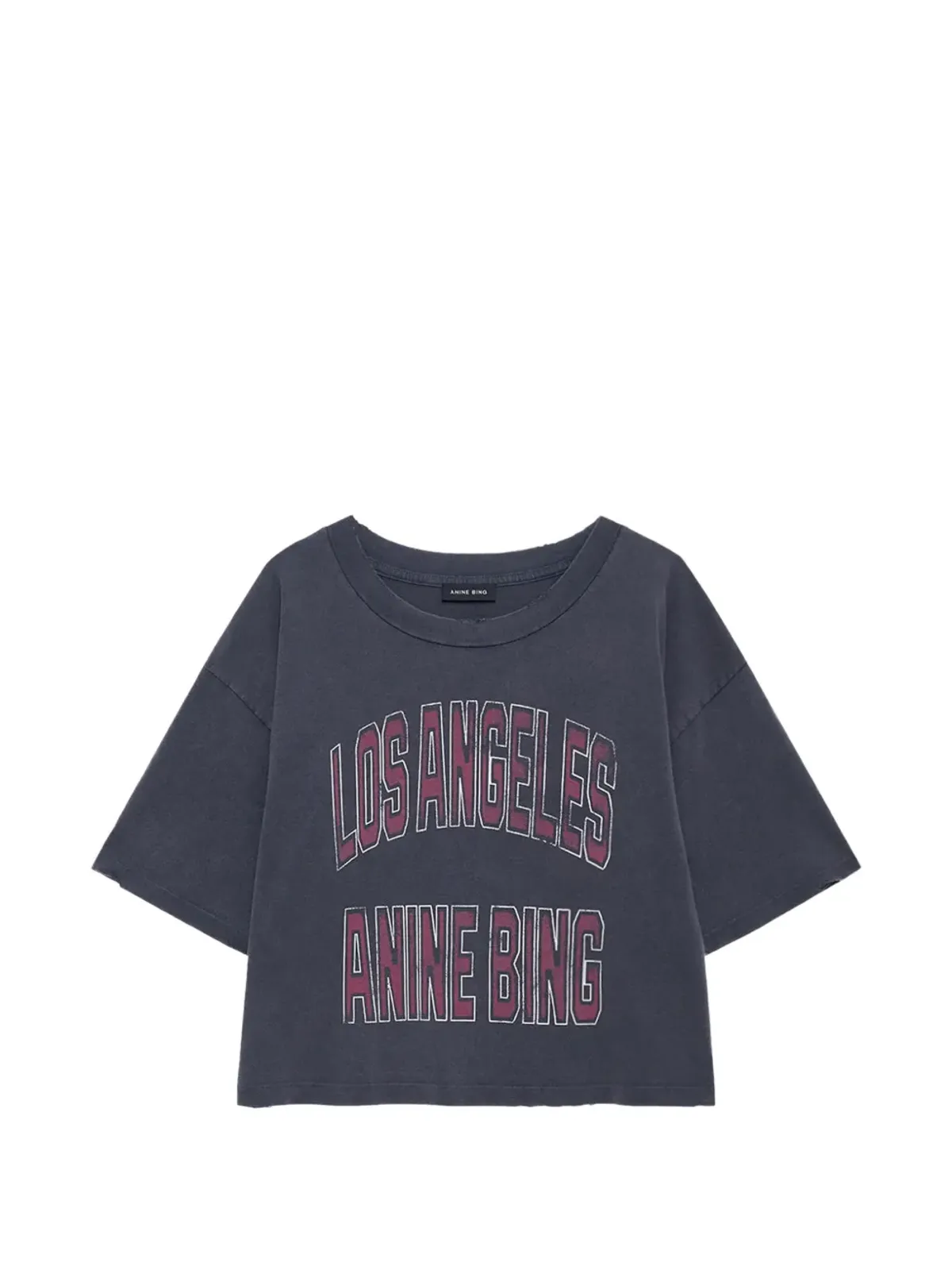ANINE BING クロップド グラフィック Tシャツ - 画像1