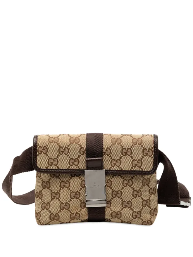Gucci Pre-Owned Gucci Pre-Owned GGキャンバス ベルトバッグ - ブラウンの商品画像