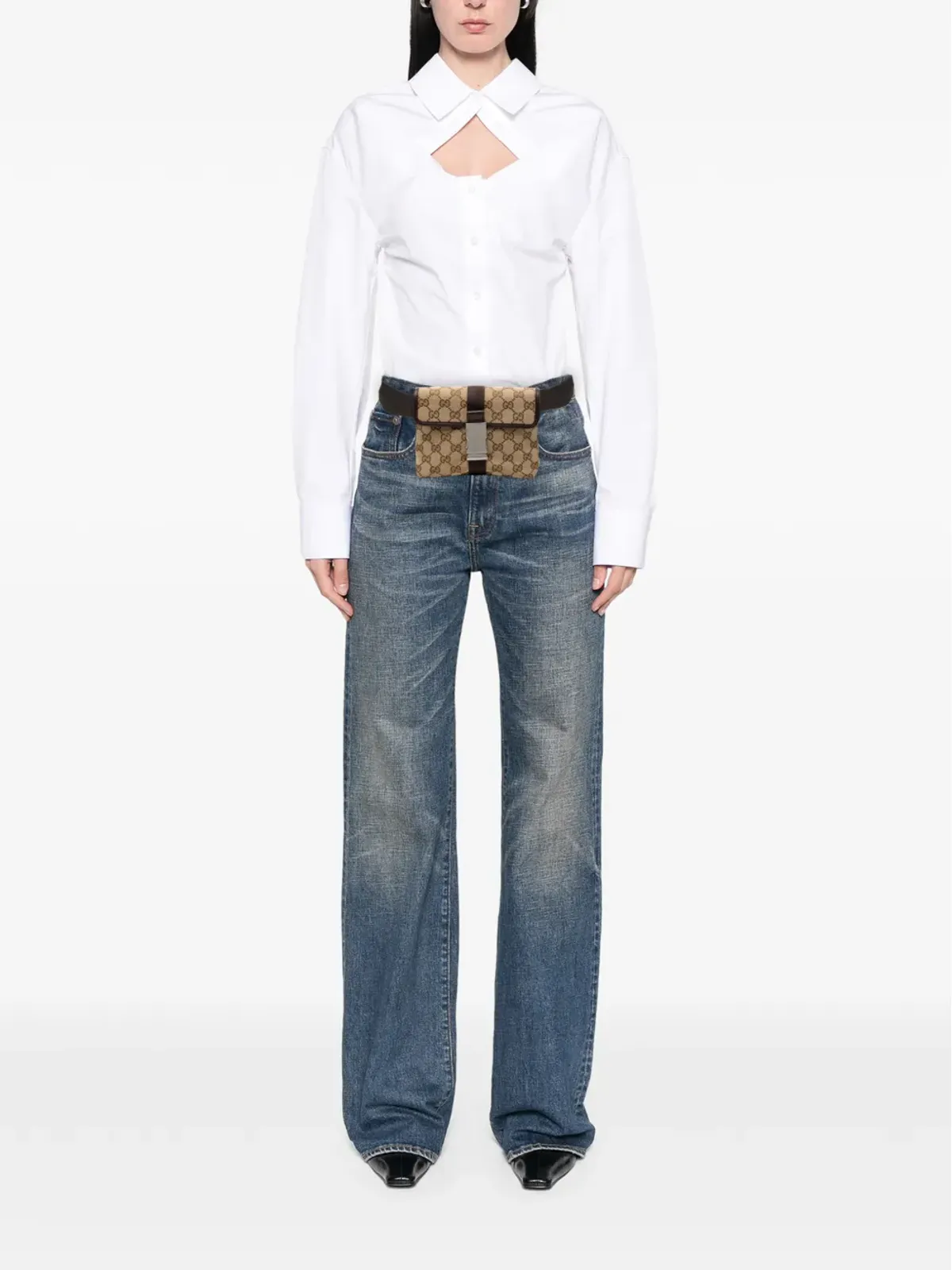 Gucci Pre-Owned GGキャンバス ベルトバッグ - ブラウン - 画像2