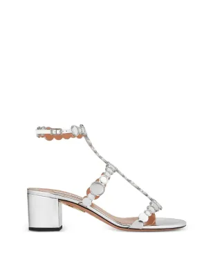 Aquazzura 円形モチーフ付きサンダル - シルバー - サムネイル1