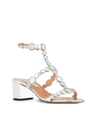 Aquazzura 円形モチーフ付きサンダル - シルバー - サムネイル2