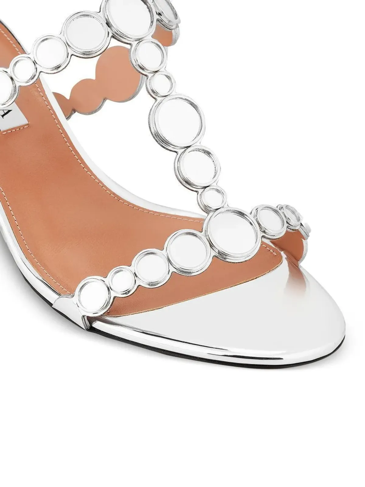 Aquazzura 円形モチーフ付きサンダル - シルバー - 画像4