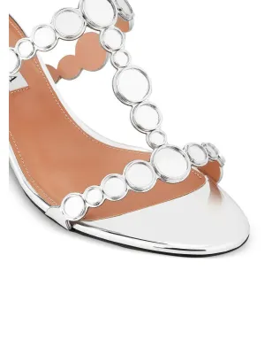 Aquazzura 円形モチーフ付きサンダル - シルバー - サムネイル4