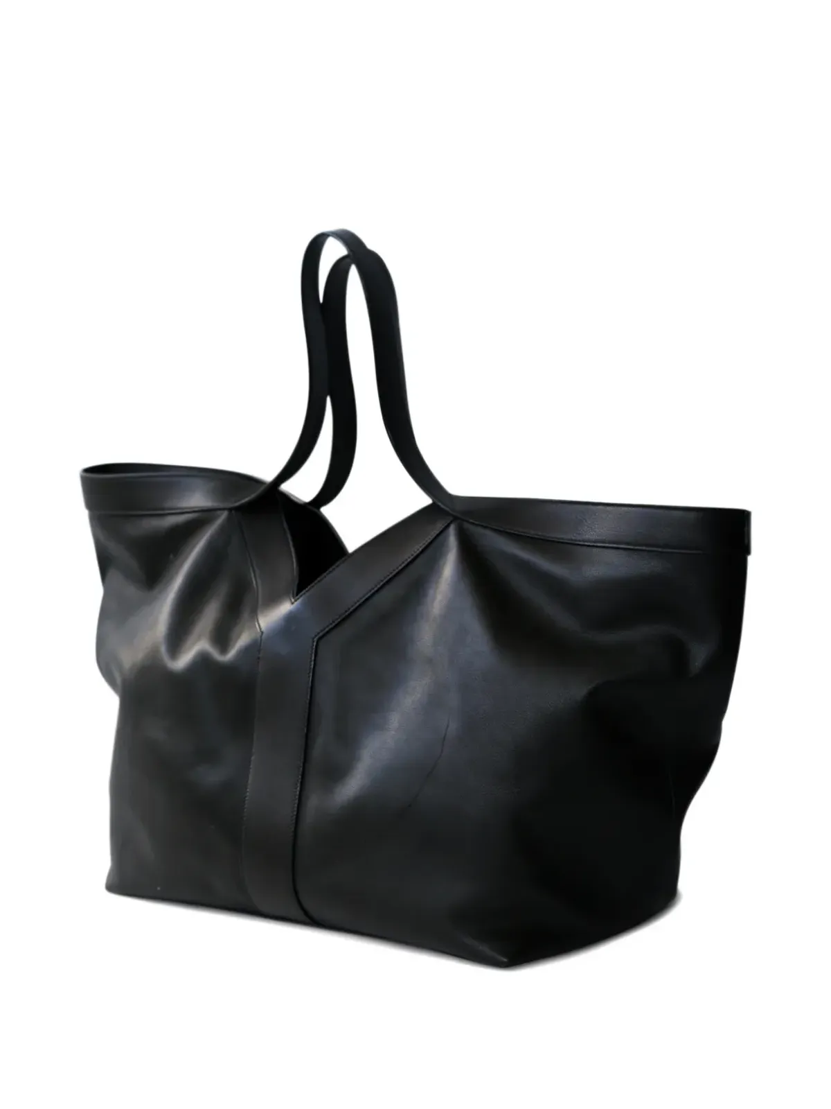 Saint Laurent ビンテージ レザー トートバッグ ブラック - 画像3