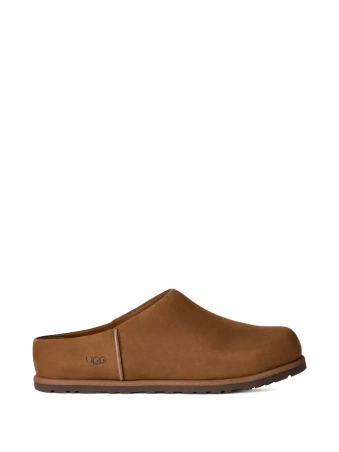 UGG UGG ロゴディテール レザー フラット ミュール - ブラウンの商品画像