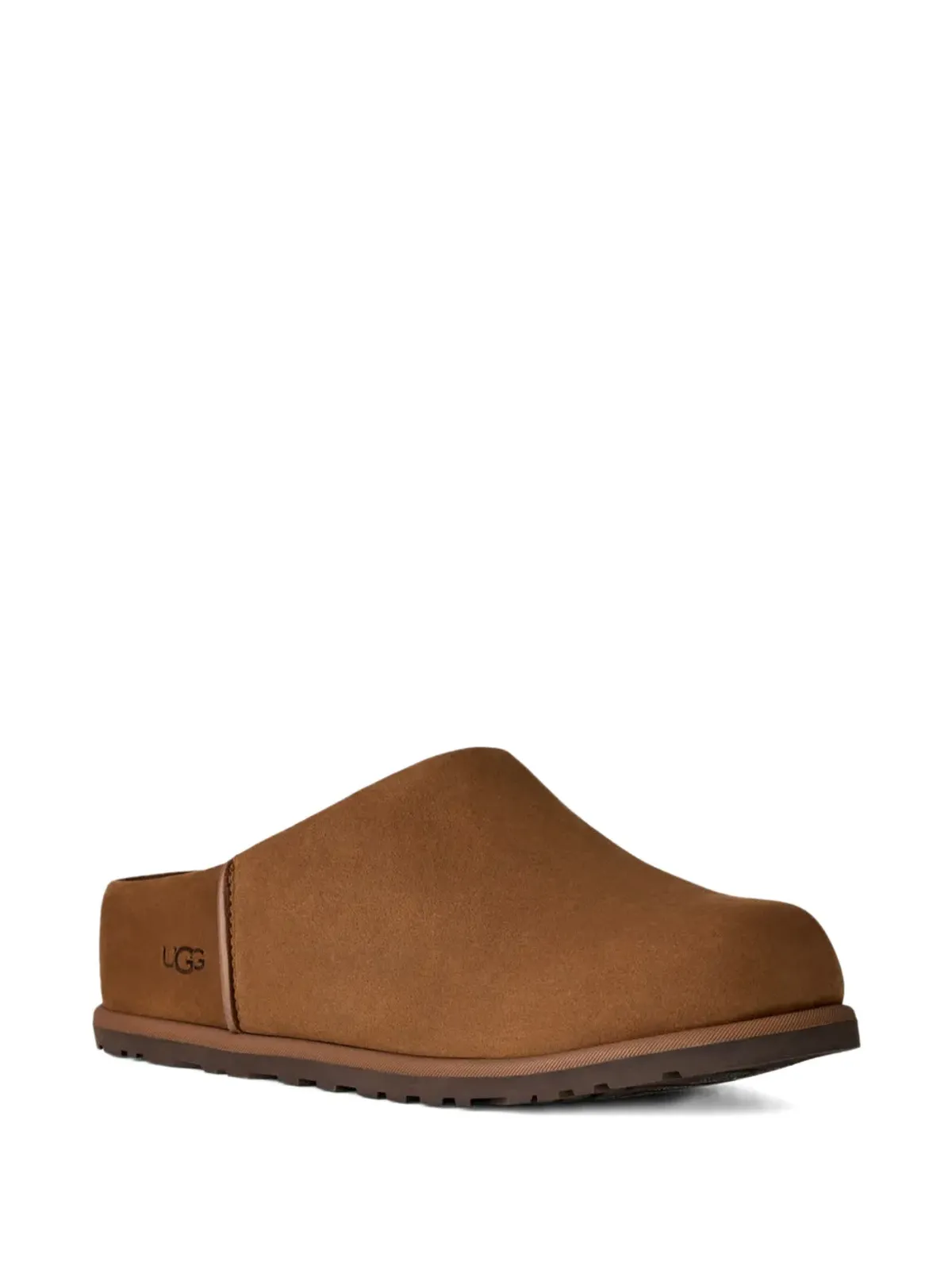 UGG ロゴディテール レザー フラット ミュール - ブラウン - 画像2