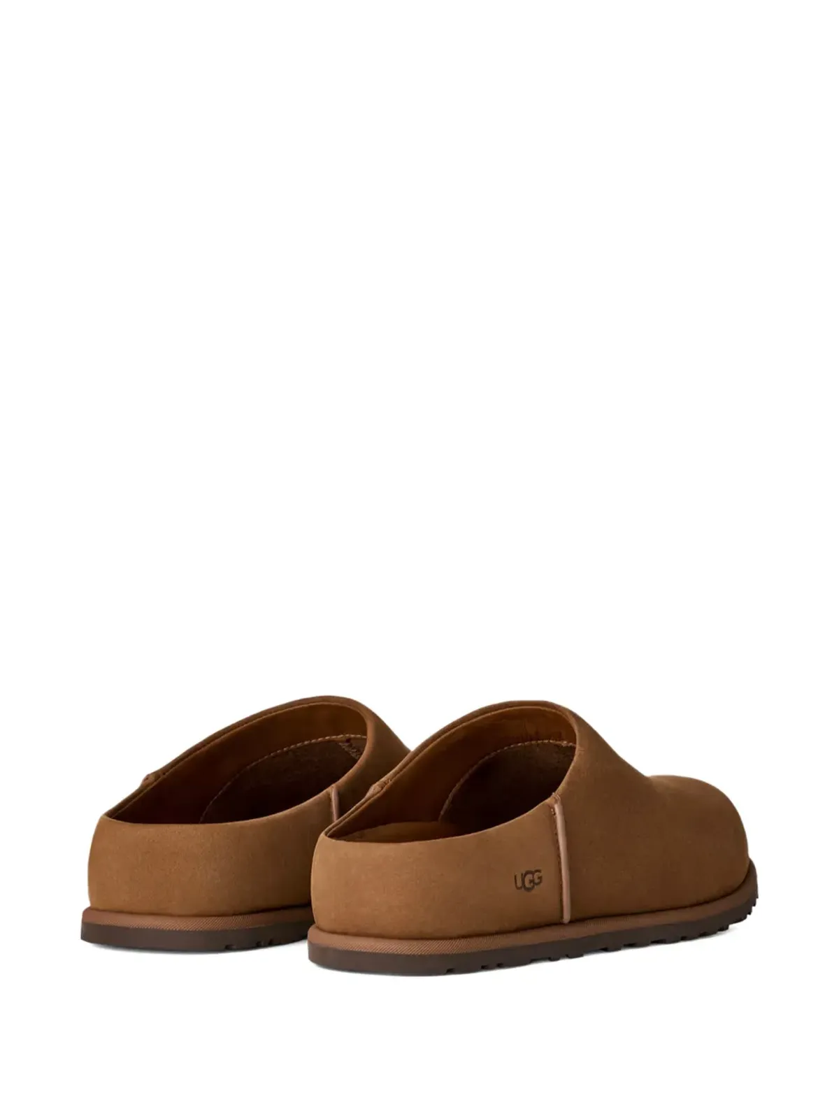 UGG ロゴディテール レザー フラット ミュール - ブラウン - 画像3