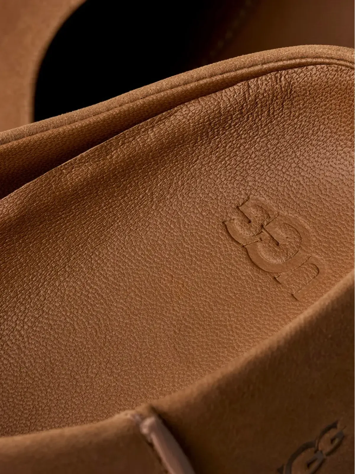 UGG ロゴディテール レザー フラット ミュール - ブラウン - 画像4