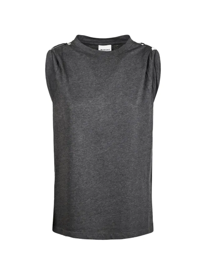 MARANT ÉTOILE MARANT ÉTOILE ボタン付きTシャツ - グレーの商品画像