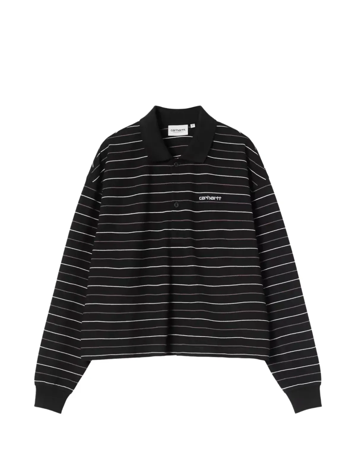 Carhartt WIP メイベル ストライプ長袖ポロシャツ - 画像1