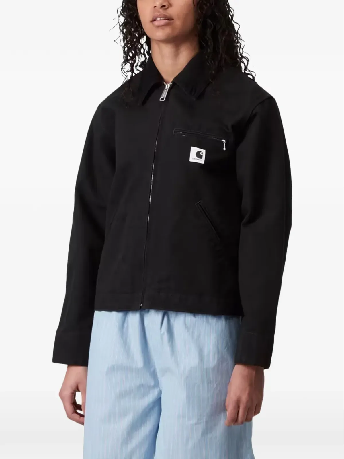 Carhartt WIP OG Detroit コーデュロイ襟付きジャケット（ブラック） - 画像2