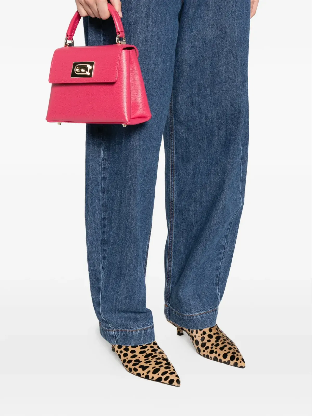 Furla 1927 トップハンドル ロックディテール ミニバッグ - 画像2