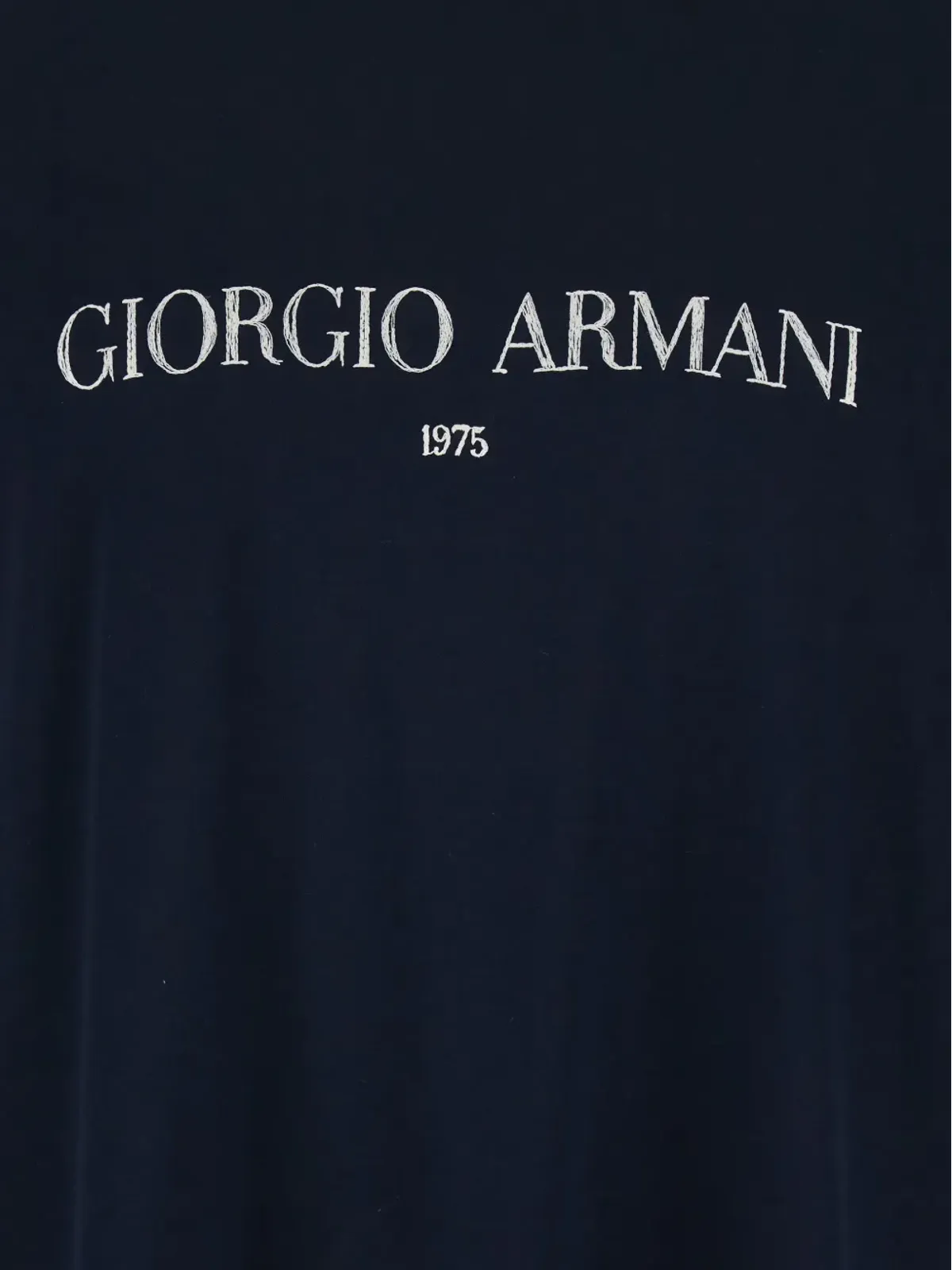 Giorgio Armani ロゴプリント コットン Tシャツ ブルー - 画像3