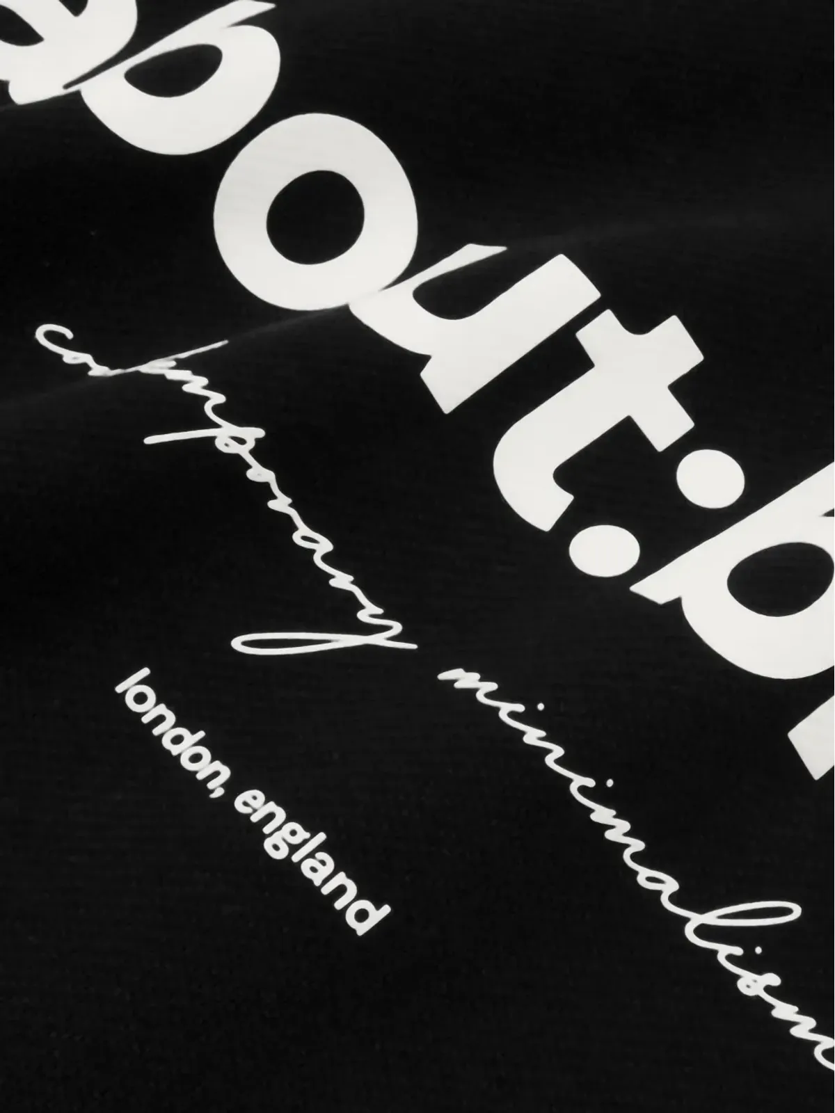 ABOUTBLANK logo-print hoodie - Black - 画像4