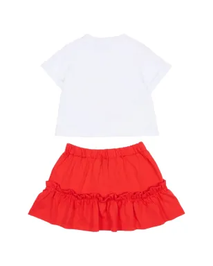 Moschino Kids ロゴプリント・フリルスカートセット - サムネイル2