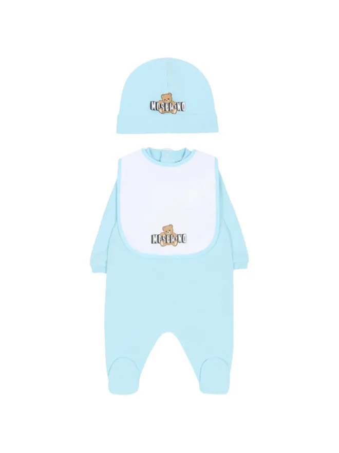 Moschino Kids Moschino Kids ロゴプリント ベビーロンパースセットの商品画像