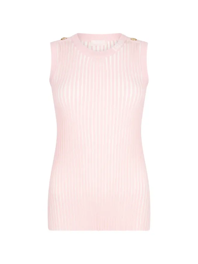 LIU JO LIU JO ツートーンリブ編みタンクトップの商品画像