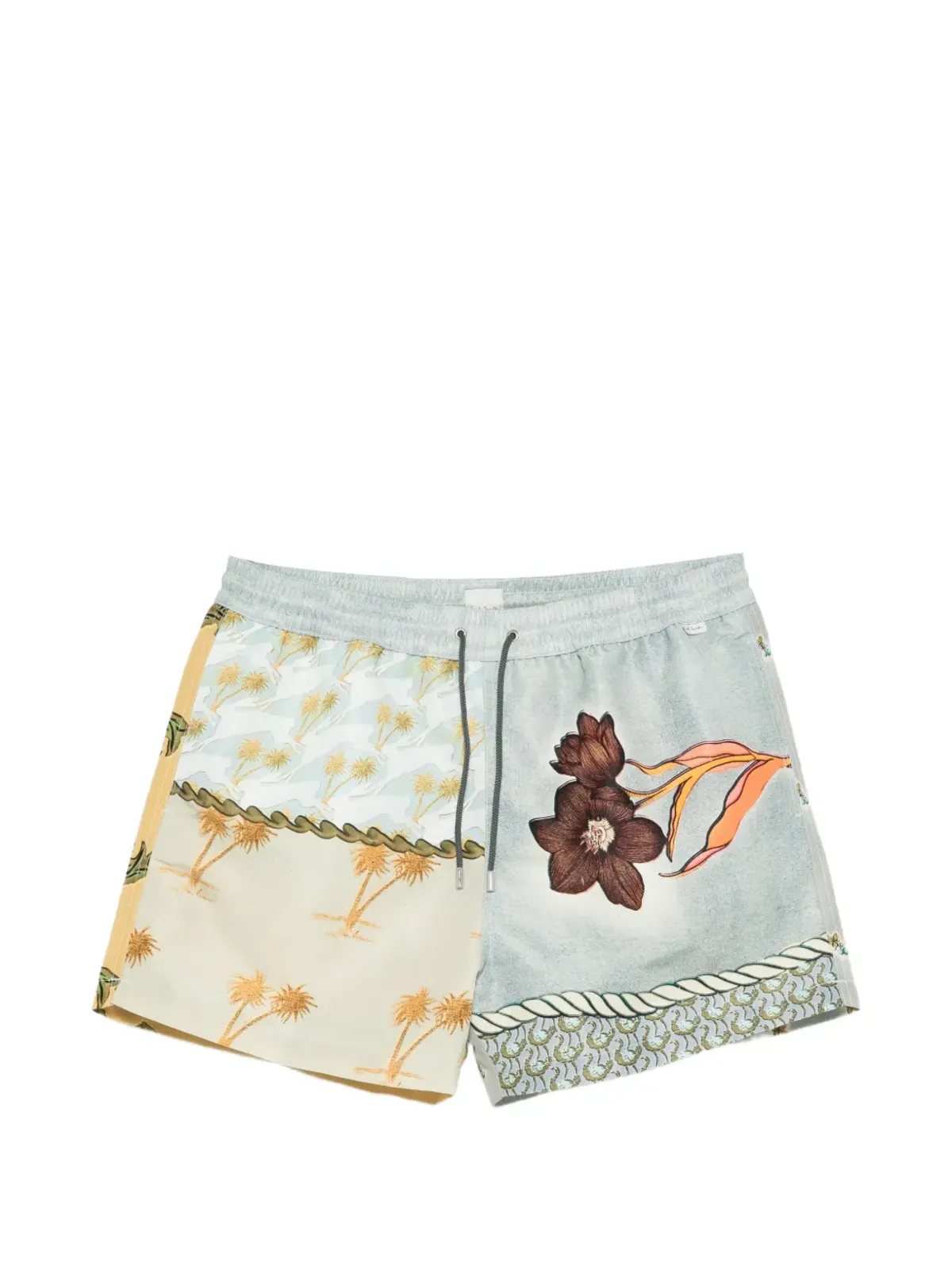 Paul Smith 花柄プリントのグリーン系水着ショーツ - 画像1