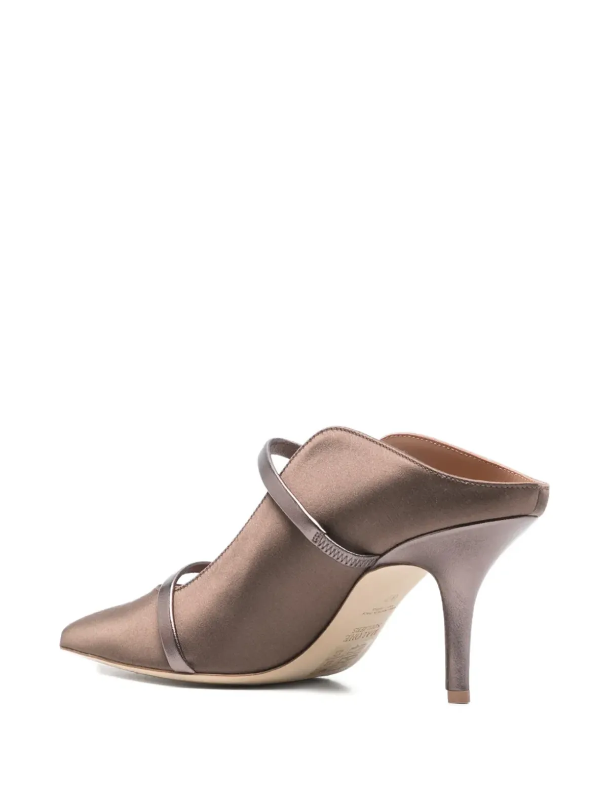 Malone Souliers ダブルストラップパンプス ブラウン - 画像3
