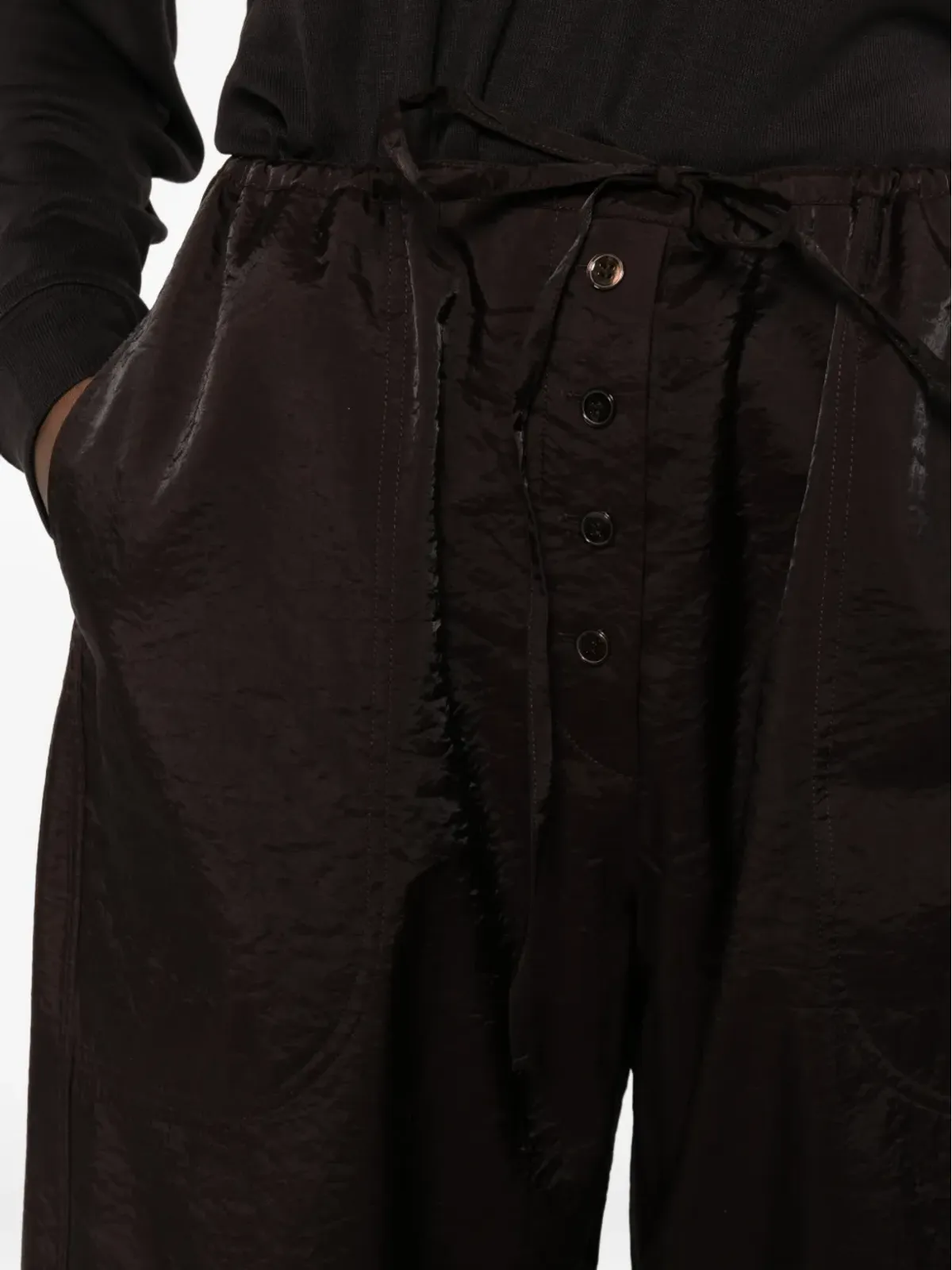 Studio Nicholson Hera button tie trousers - Brown - 画像5