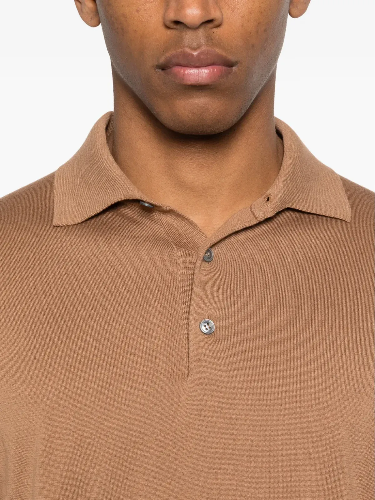 Lardini ボタン付き半袖ポロシャツ - 画像5