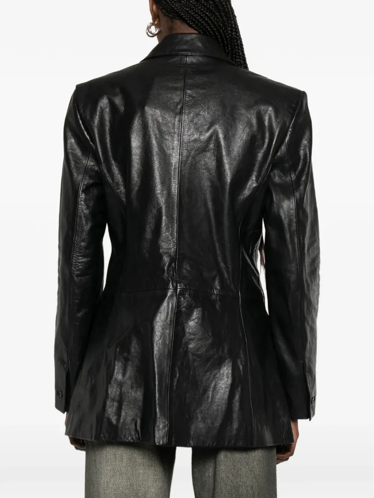 Alexander Wang レザー シングルブレスト ブレザー - 画像4