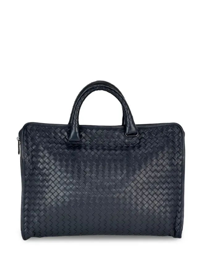 Bottega Veneta Pre-Owned Bottega Veneta イントレッチアート トップジップ ブリーフケース - ブルーの商品画像
