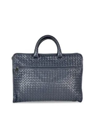 Bottega Veneta イントレッチアート トップジップ ブリーフケース - ブルー - サムネイル2