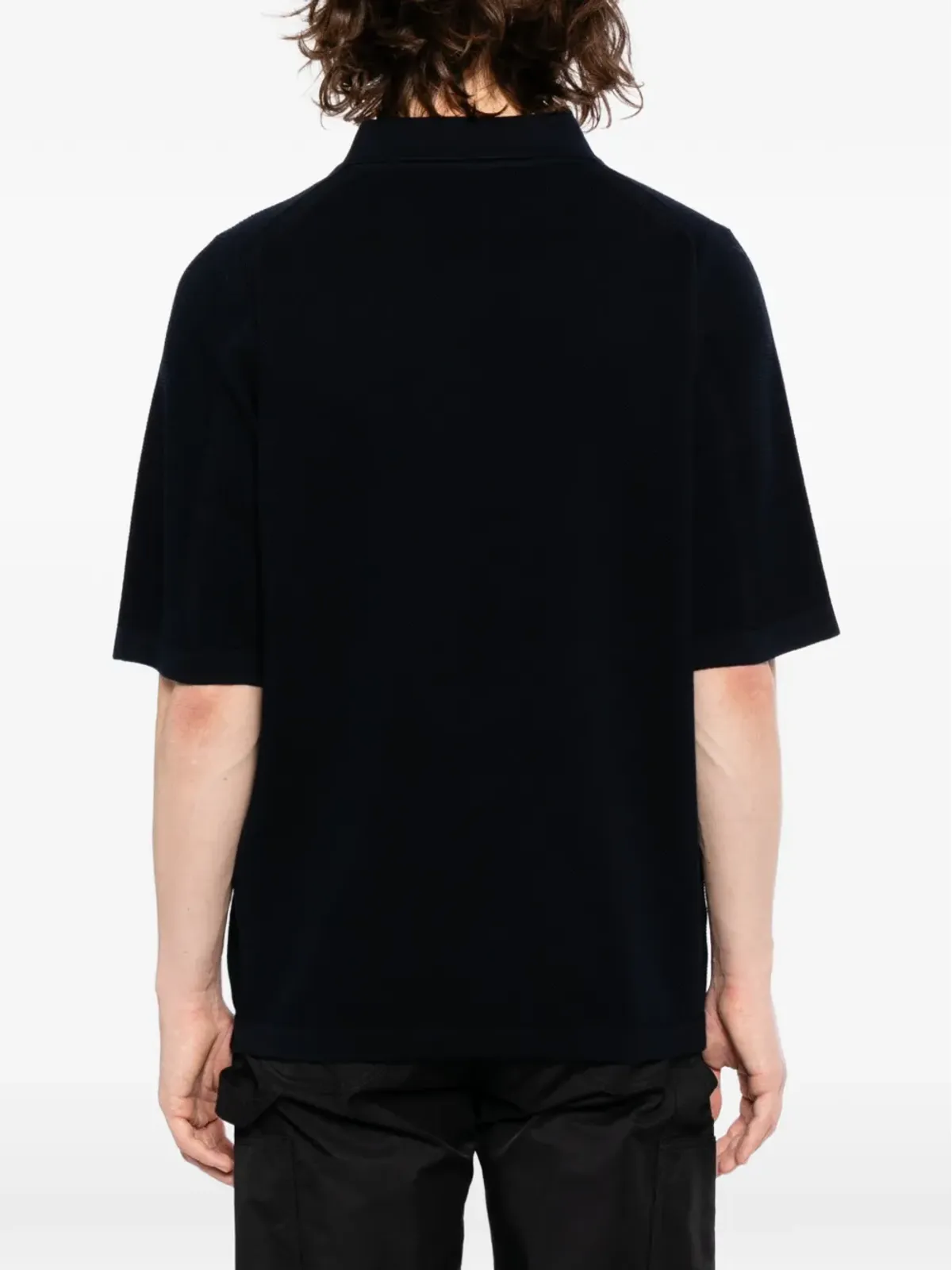 Stone Island ボタン付きコットンポロシャツ - ブルー - 画像4