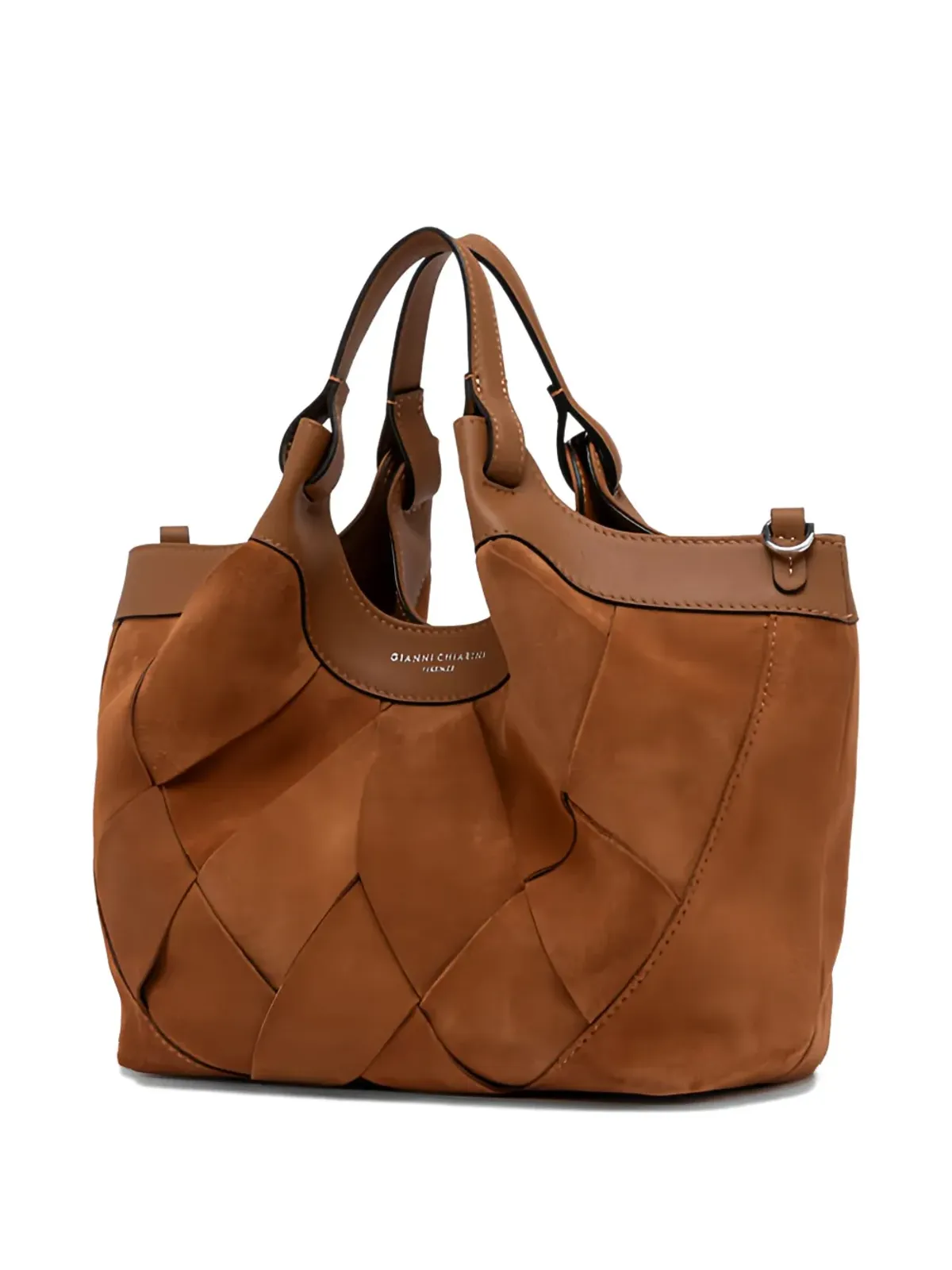 GIANNI CHIARINI ドゥア ウーブンレザー ショルダーバッグ - 画像2