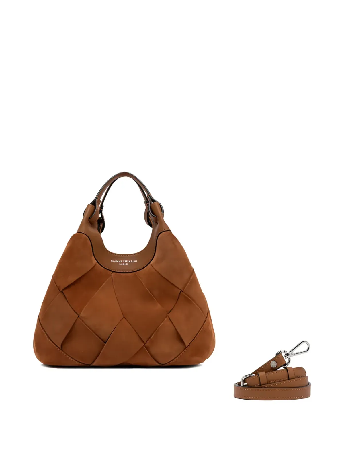 GIANNI CHIARINI ドゥア ウーブンレザー ショルダーバッグ - 画像3