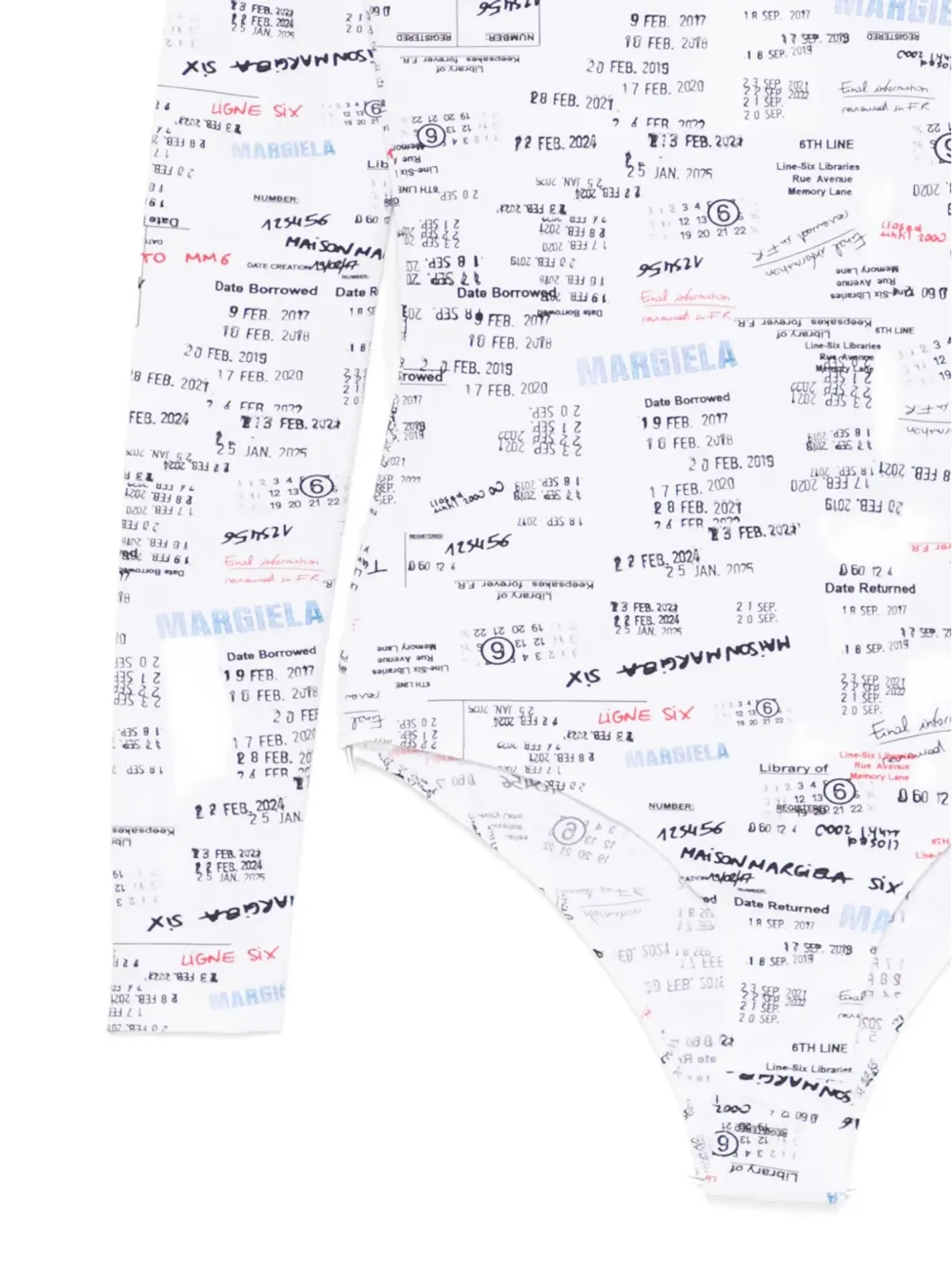 MM6 Maison Margiela プリントボディスーツ - 画像3