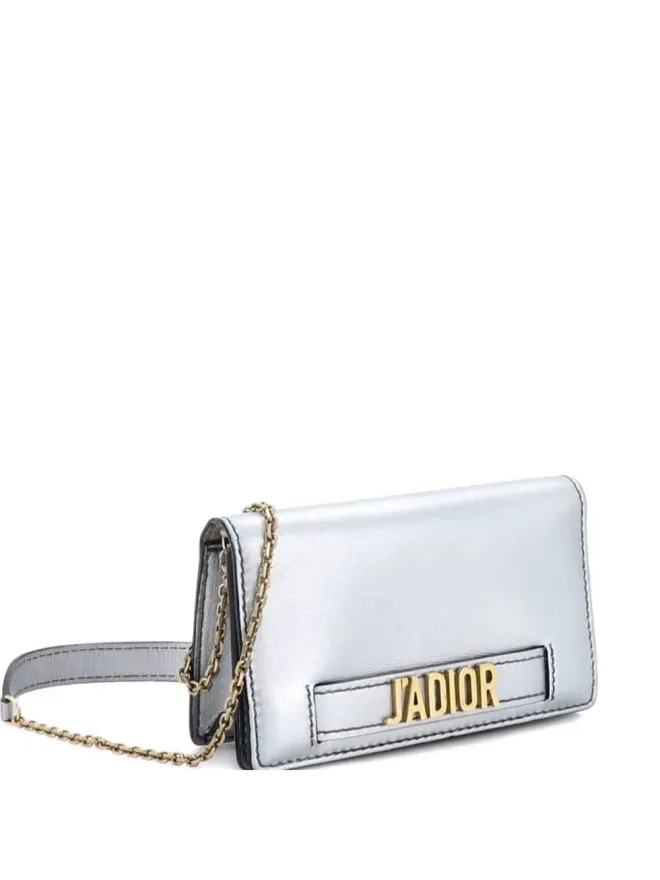 Christian Dior Pre-Owned Christian Dior Pre-Owned J'Adior ウォレット・オン・チェーン レザー クロスボディバッグ - メタリックの商品画像