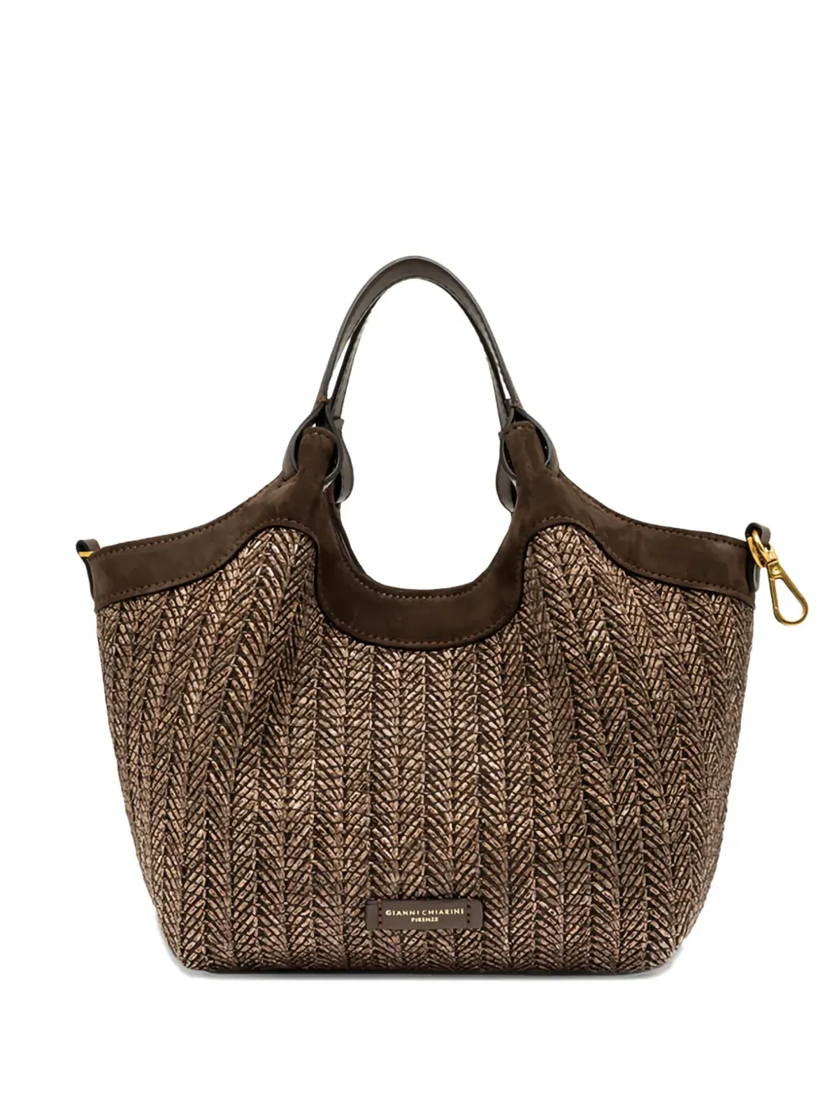 GIANNI CHIARINI Dua woven shoulder bag - Brown - 画像1