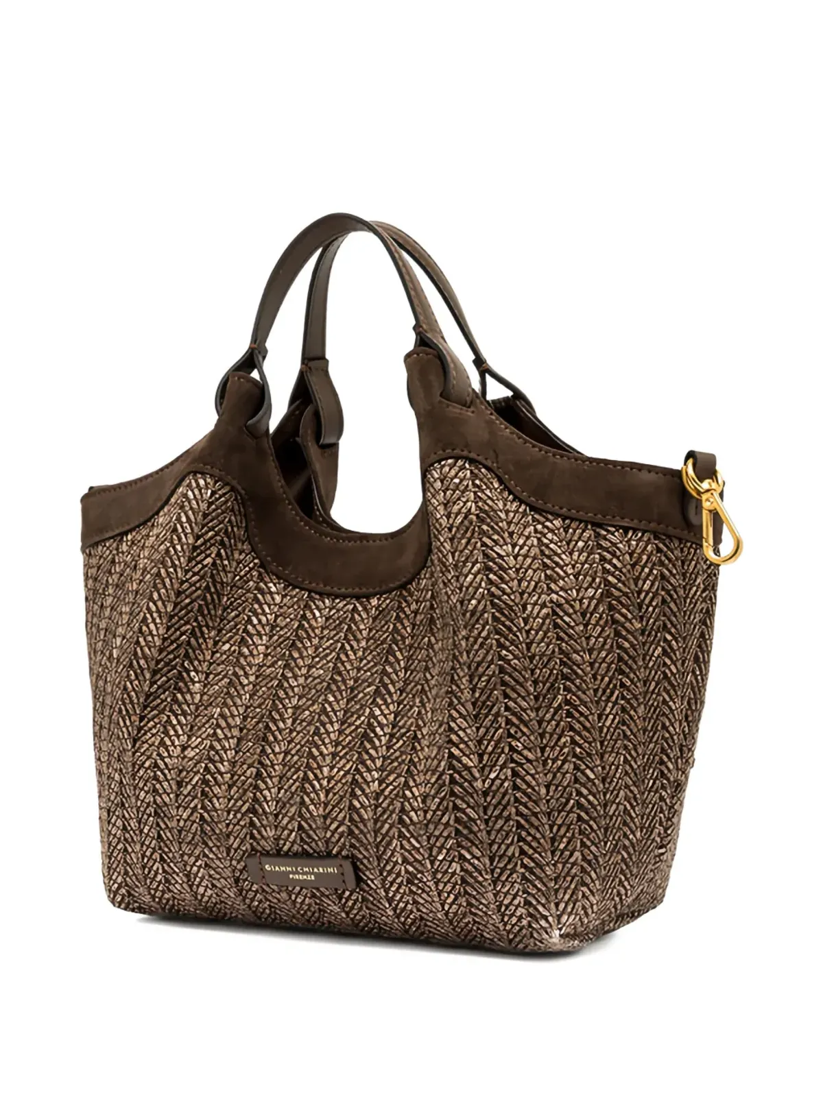 GIANNI CHIARINI Dua woven shoulder bag - Brown - 画像2