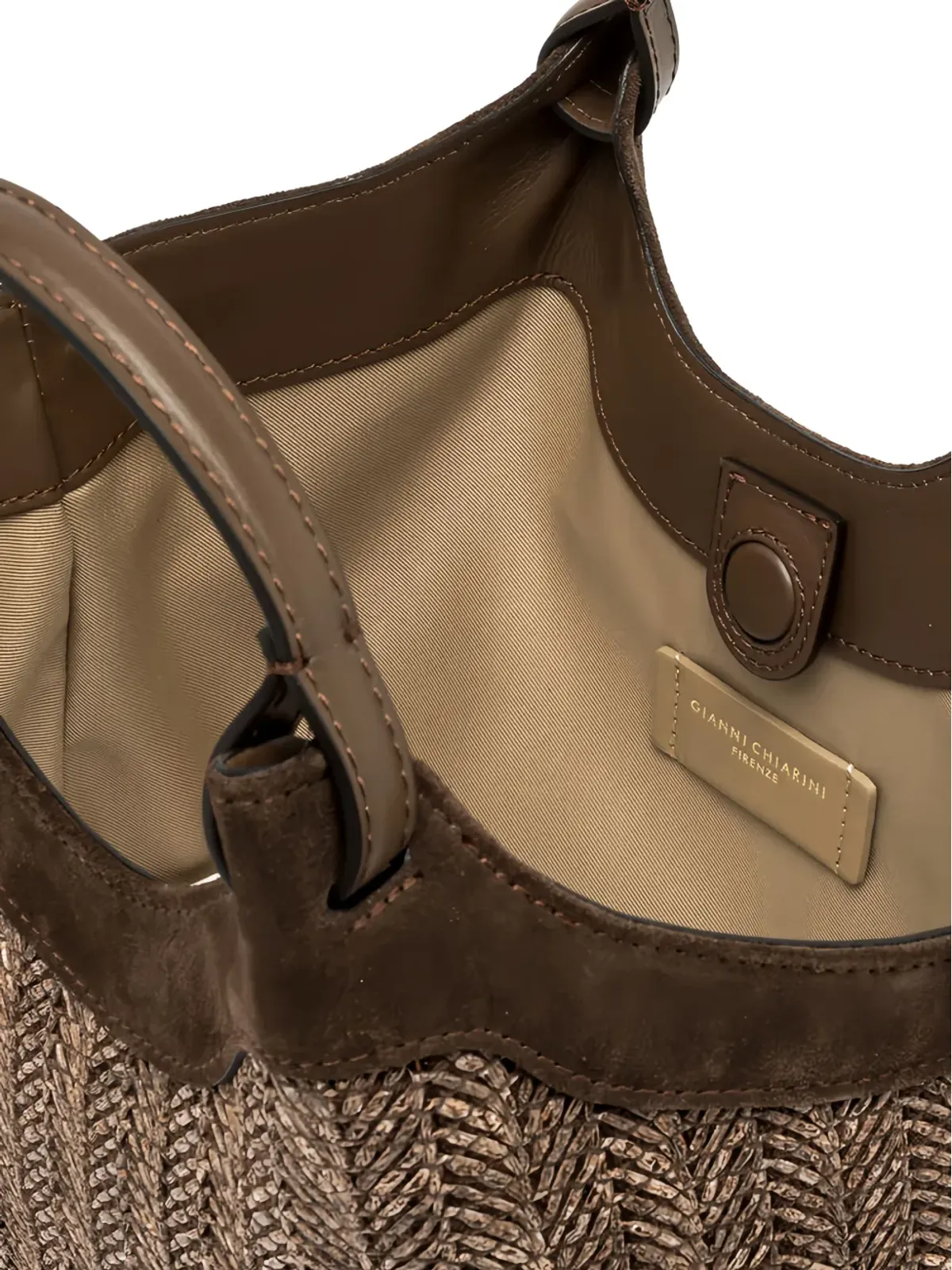 GIANNI CHIARINI Dua woven shoulder bag - Brown - 画像3