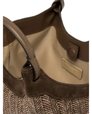GIANNI CHIARINI Dua woven shoulder bag - Brown - サムネイル3