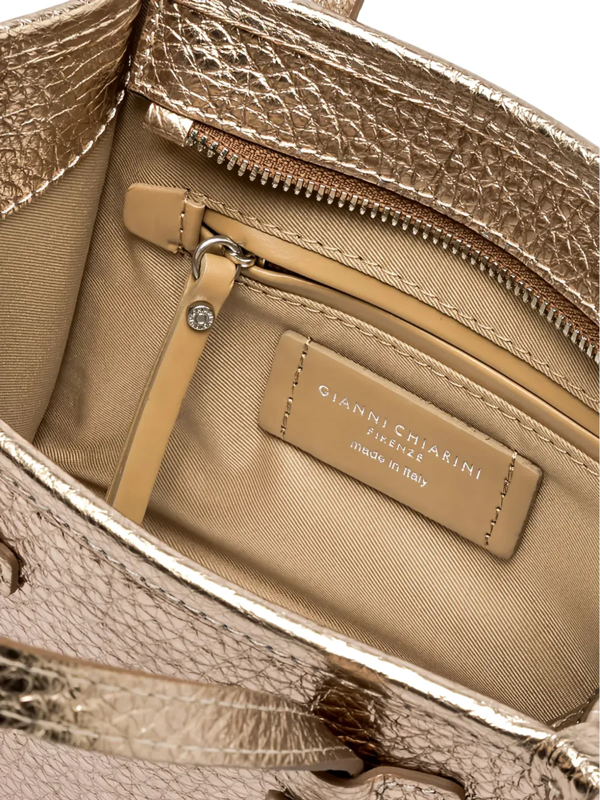 GIANNI CHIARINI Miss Marcela 結びハンドル トートバッグ - ゴールド - 画像3