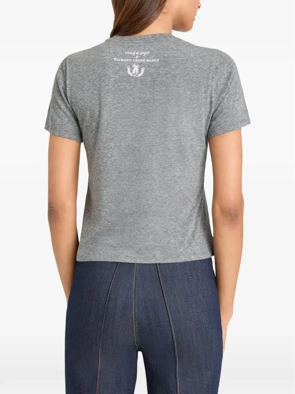 Cinq A Sept Heatset Cowgirls short-sleeve T-shirt - Grey - 画像3