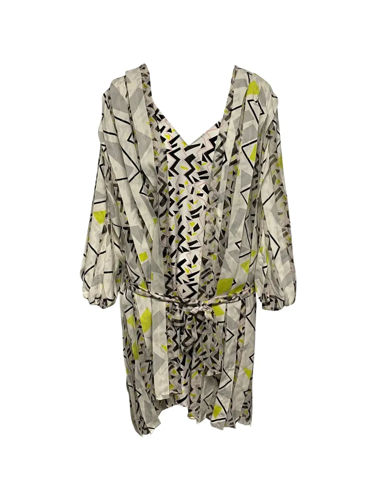 Diane Von Furstenberg Vintage プリント ローブとドレス セット - 画像2