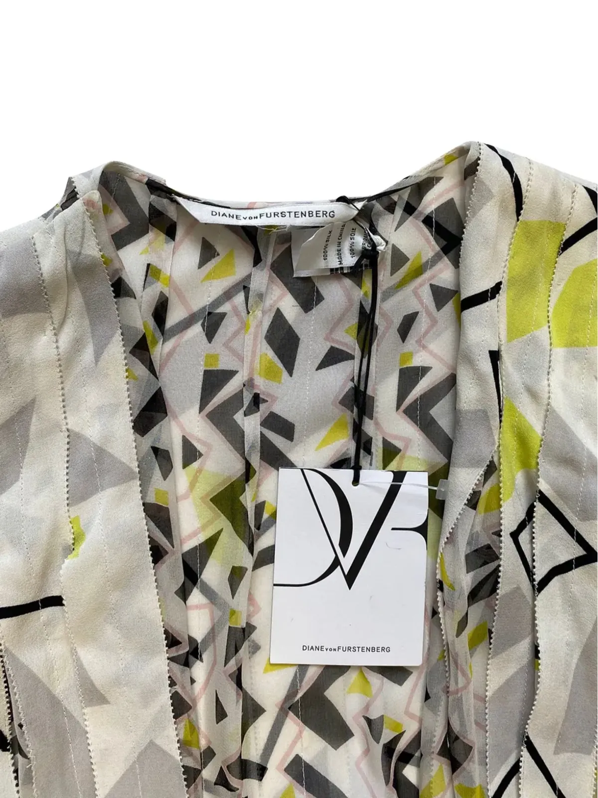 Diane Von Furstenberg Vintage プリント ローブとドレス セット - 画像4