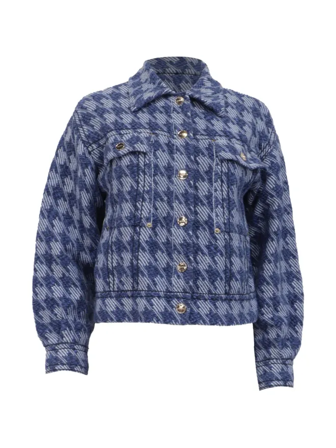 SANDRO SANDRO バルタザール ハウンドトゥース ポケットジャケットの商品画像