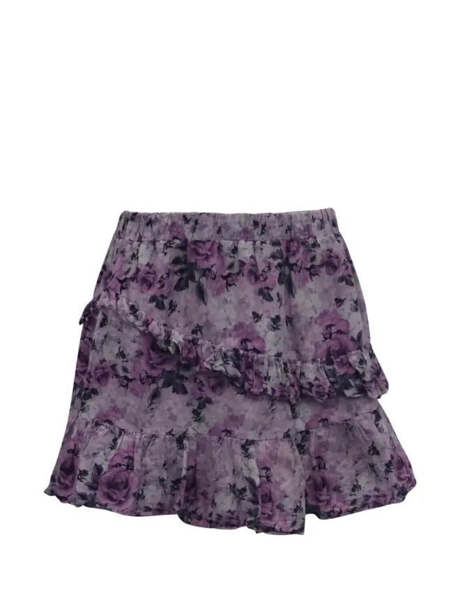 LoveShackFancy LoveShackFancy 花柄プリント ラッフル ミニスカートの商品画像